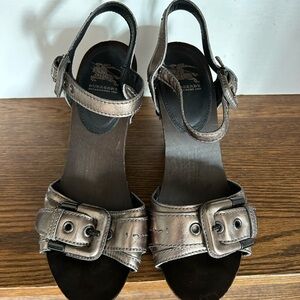 Burberry wood sole high heals size 40